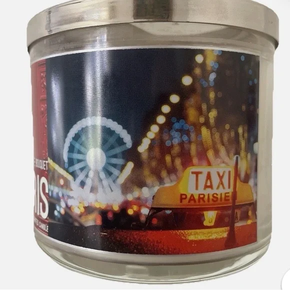 RARE Bath Body Works PARIS BOUQUET 3 Wick Candle DESTINATIONS 2017 ESPRESSO ROSE - Picture 2 of 5